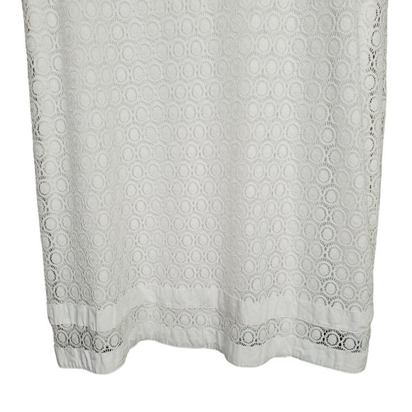 Isaac Mizrahi Live Size XL Dress Knit Lace Medallion Overlay Lined Knee Length - Picture 5 of 10